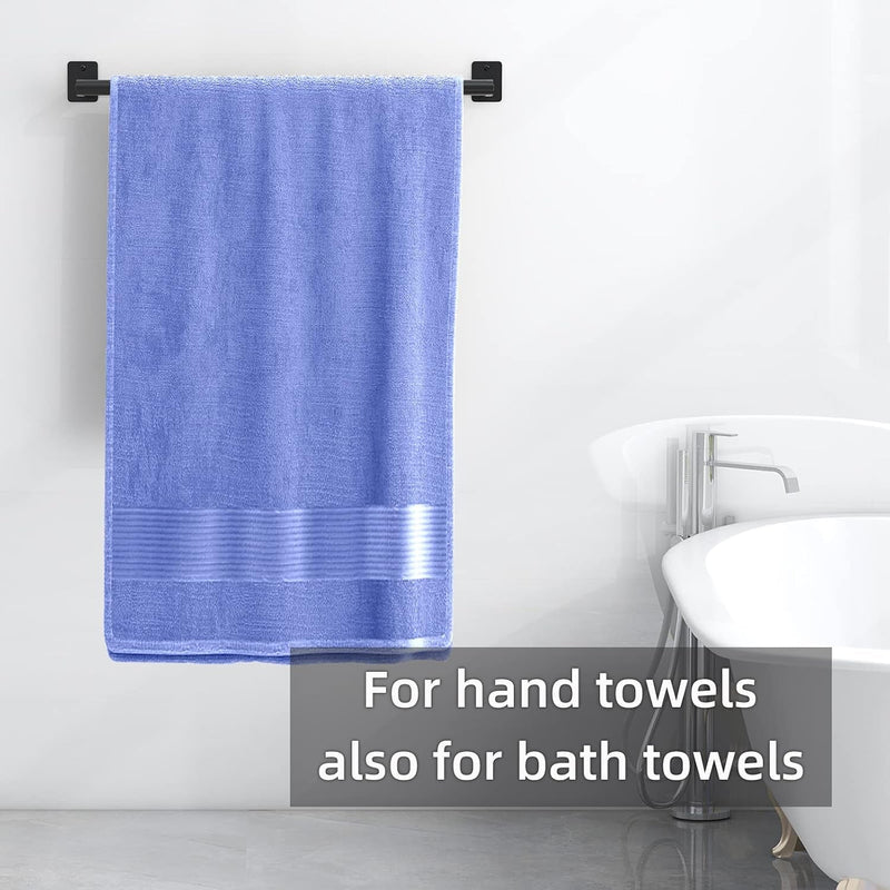 Bathroom Towel Bar, 24 Inch Towel Racks for Bathroom Wall Mounted, Heavy Duty Hand Towel Holder Organizer, Modern Home Decor Towel Rod, Matte Black Single Bar