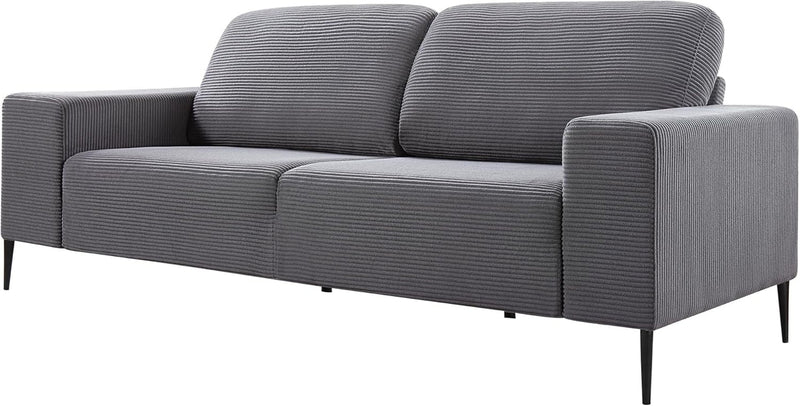 AMERLIFE 89 Inch Sofa, Comfy Sofa Couch- Modern Couch with Extra Deep Seats, 3 Seater Sofa Couch for Living Room, Grey Corduroy