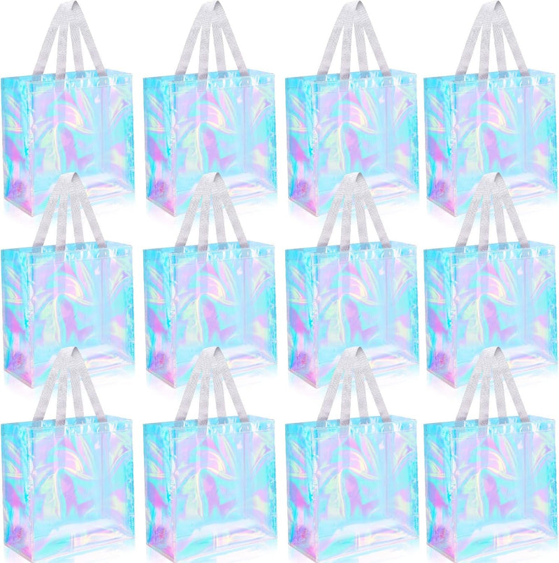 12 Pcs Bulk Stadium Approved Clear Tote Bags 12 X 12 X 6 Inch Large Clear Plastic Tote Bag with Handles for Work Sports