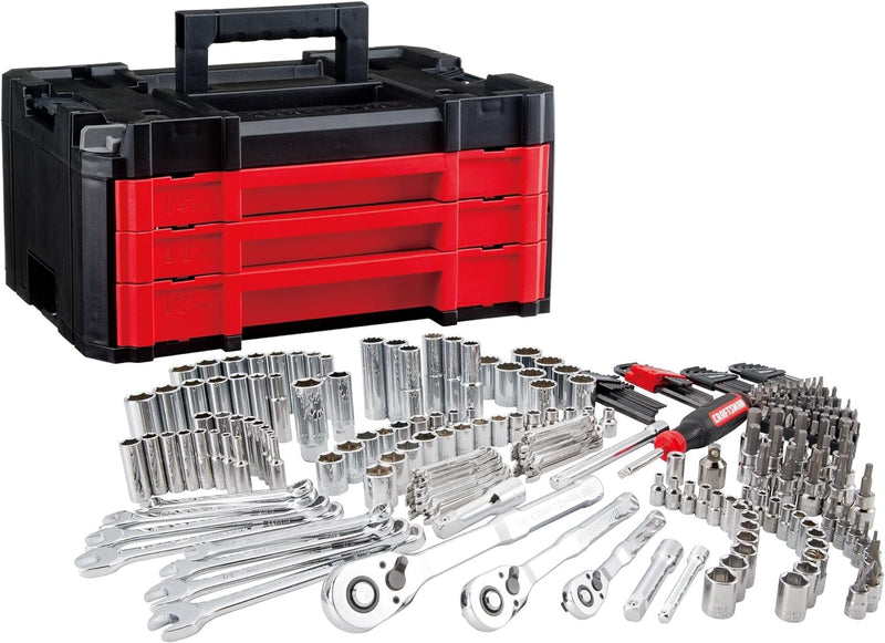 CRAFTSMAN VERSASTACK Mechanics Tool Set, 1/4 In, 3/8 In, and 1/2 in Drive, 230 Piece (CMMT45306)