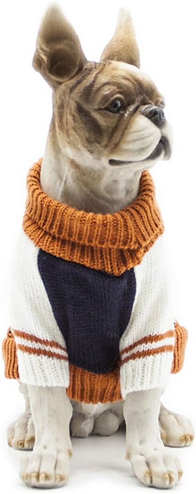 Dog Sweater of the Diamond Plaid Pet Cat Winter Knitwear Warm Clothes,Orange,Small