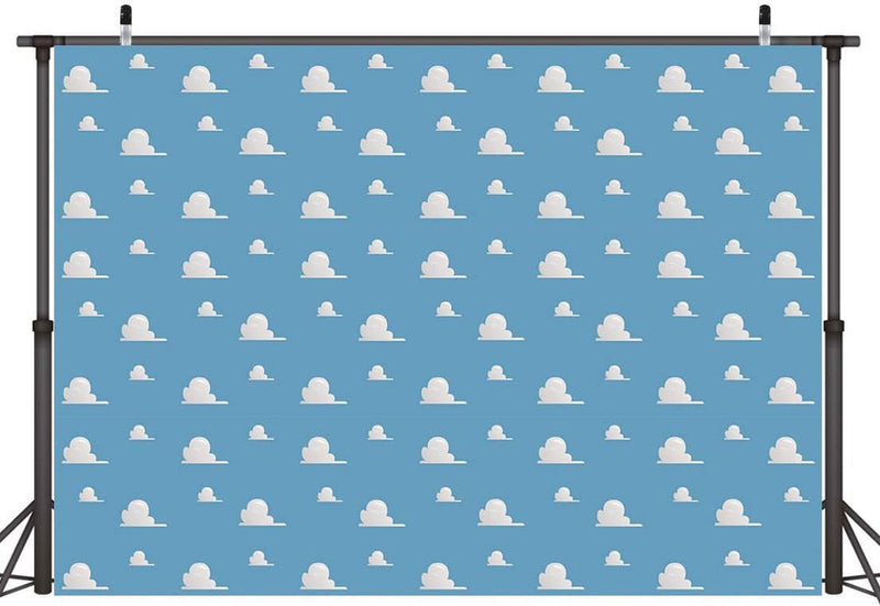 7X5Ft It'S a Boy Story Themed Birthday Party Photography Backdrops Blue Sky White Clouds Baby Shower Photo Background Kids Hero Photo Booth Studio Props Vinyl