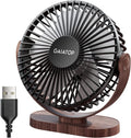 Gaiatop USB Desk Fan, 3 Speeds Powerful Portable Fan, 5.5 Inch Quiet Cooling Mini Fan, 90° Rotate Small Table Fan with 5Ft Cable Personal Fan for Desktop Home Office Travel Black