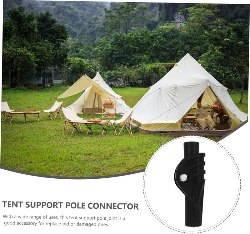 2 Pcs Tent Folding Joint Support Rod Connector Outdoor Tent Accessory Supplies Tent Pole Repair Kit and Support Components