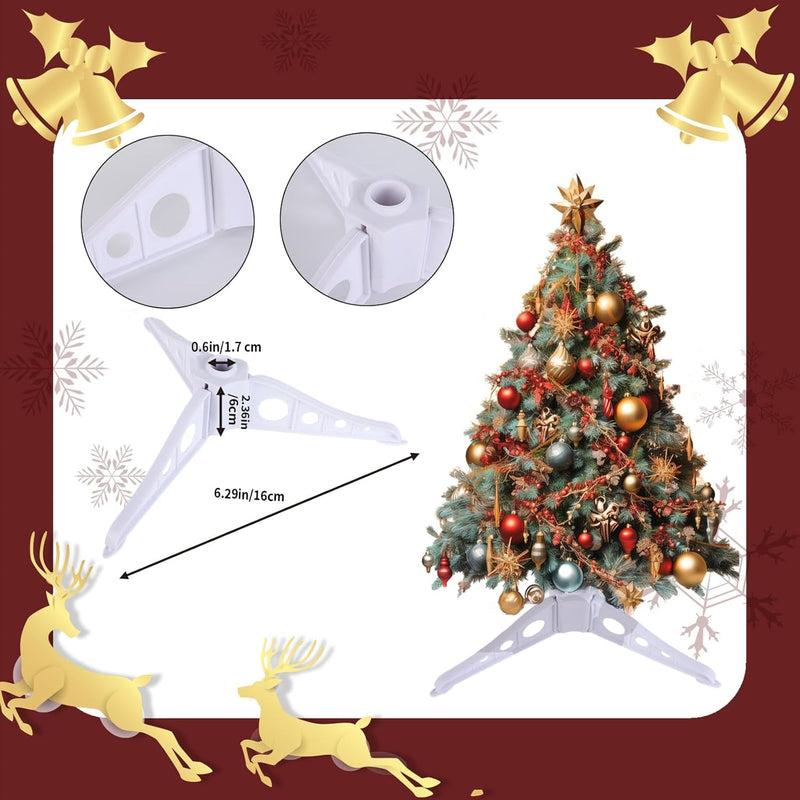 Christmas Tree Stand: Christmas Tree Legs Replacement Plastic Folding Christmas Tree Base for 2-3 Foot Tree, Xmas Tree Stands for Artificial Trees Universal Christmas Tree Base Holder White