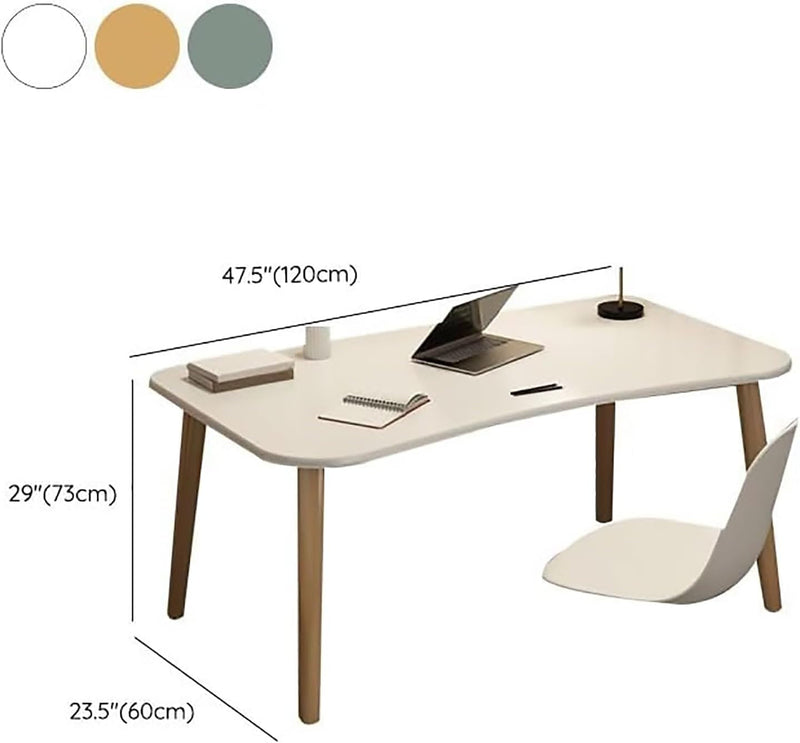 Computer Home Office Desk with Drawers, Multipurpose Wood Table Computer Workstation Study Writing Table Modern Simple Zero Assembly without Chair(47.5" L X 23.5" W X 29" H, Natural)