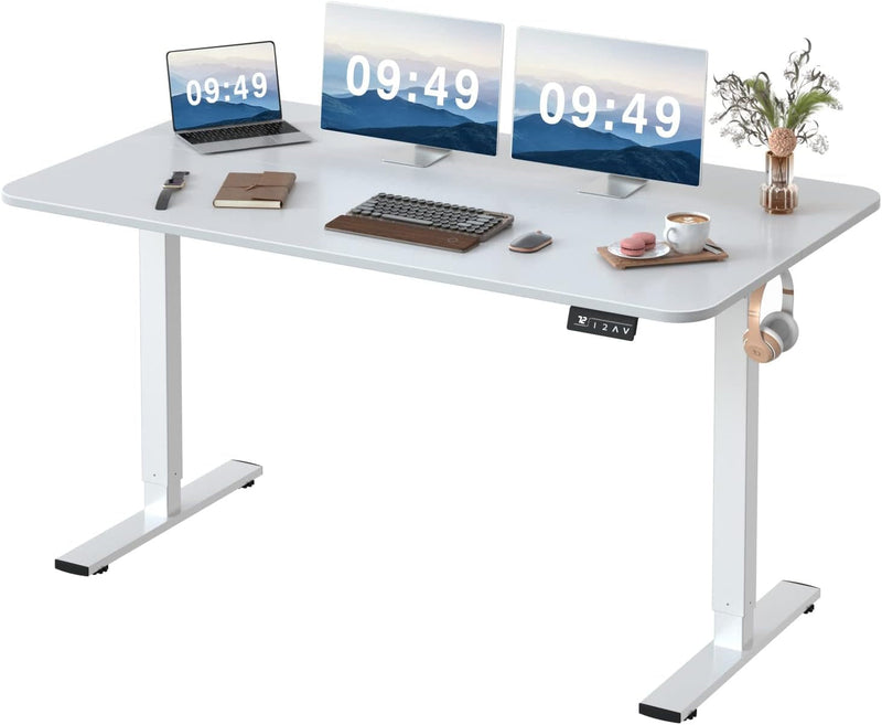 Furmax Office Standing Desk with Height Adjustable Metal Legs, Carbon