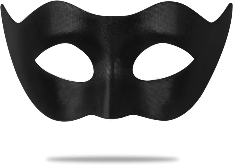 Black Masquerade Mysterious Mask for Men Mardi Gras Halloween Party Costume