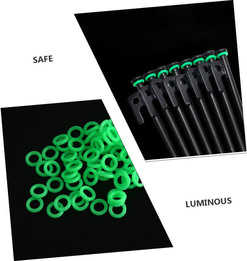 50Pcs Ground Nail Luminous Circle Ctr Ring Tents Accessories Camping Tent Night Vision Luminous Ring Tent Pegs Nail Ring Camping Hammer Tent Nail Ring Accessories D Ring Plastic