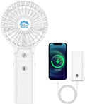 Handfan 2024 New 5200Mah Mini Handheld Fan, 5-20 Working Hours Personal Fans, 3 Speeds Strong Airflow USB Small Desk Fan with Portable Rechargeable Foldable Feature, Gifts for Women/Mom/Her/Girl-Blue