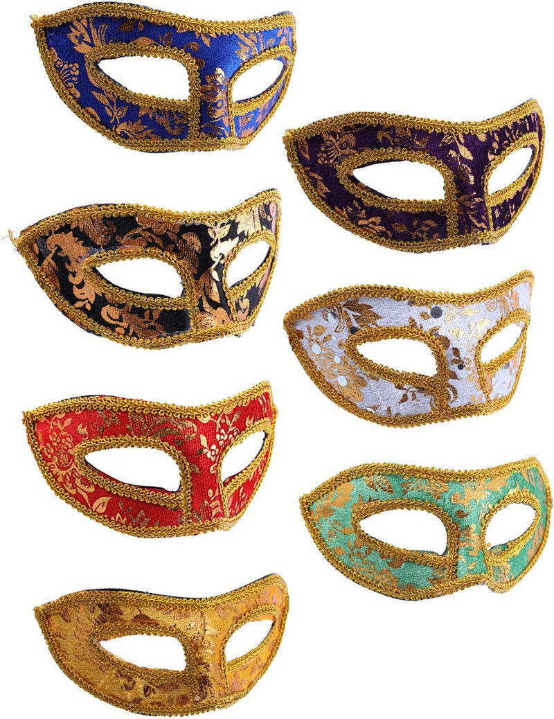 14 PCS Unisex Retro Masquerade Masks Half Face Masks Vintage Venetian Masks