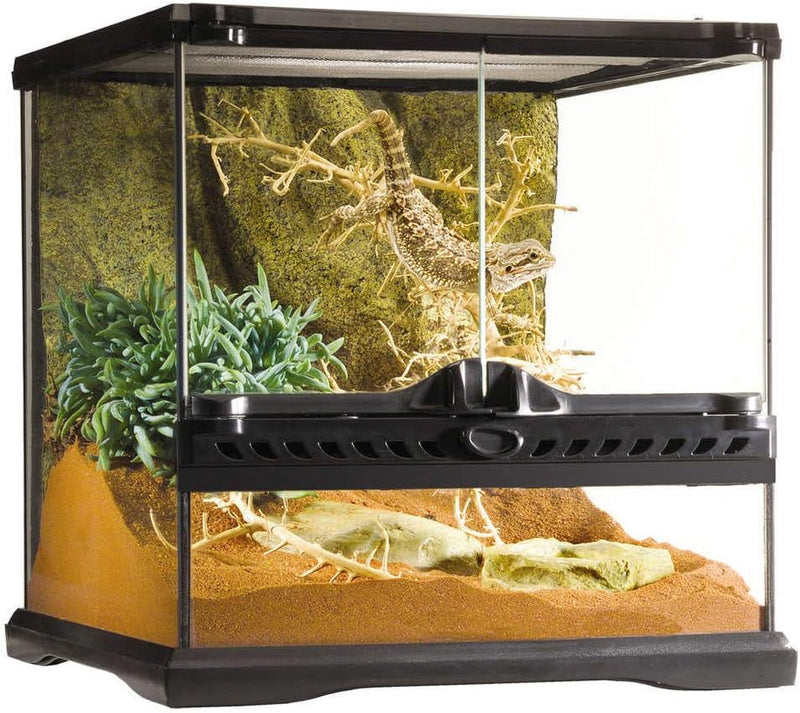 Exo Terra Glass Natural Terrarium Kit, for Reptiles and Amphibians, Small Wide, 18 X 18 X 18 Inches, PT2605A1