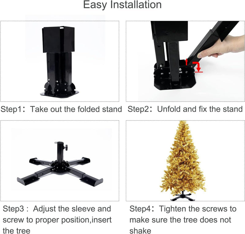 Christmas Tree Stand, Collapsible Artificial Christmas Tree Holder Base,Heavy Metal Christmas Tree Stand ,Portable Beach Umbrella Stand