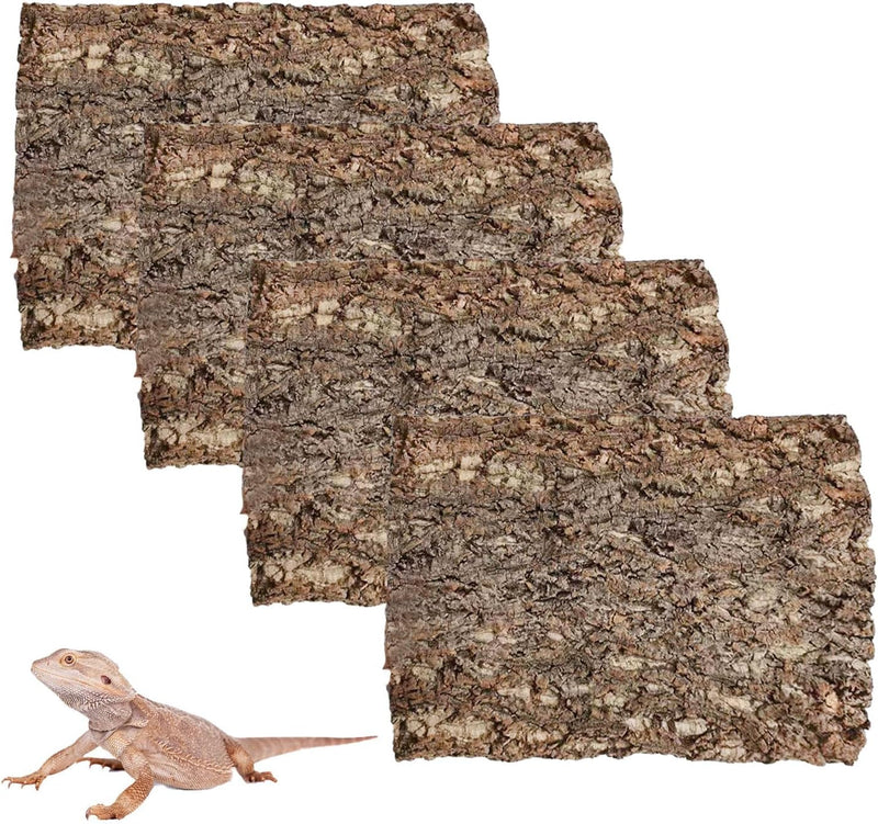 8PCS Cork Terrarium Background 15.7X11.8In Natural Large Cork Bark Backdrop Reptile Climbing Mat Tank Habitat Decor for Spider Lizard Chamelon Turtle Beared Dragon