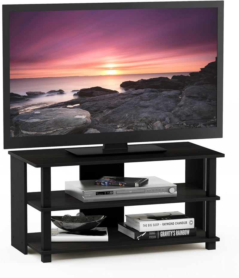 Furinno Sully 3-Tier Stand for TV up to 40, Espresso/Black