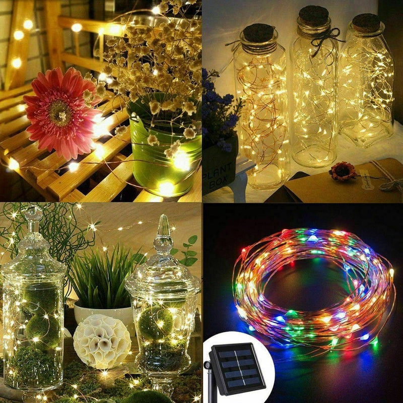 50-200 Led Solar Power Fairy Light String Lamp Party Xmas Deco Garden Outdoor Home & Garden > Decor > Seasonal & Holiday Decorations Power By Wear   