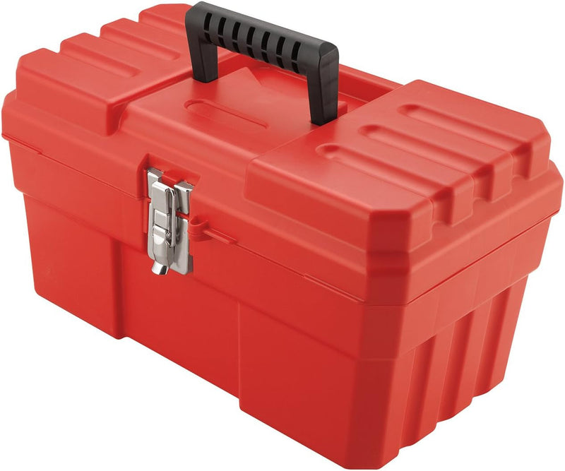 Akro-Mils 09514 Probox Plastic Toolbox with Removable Tray for Tools, Hobby or Craft Storage, 14-Inch X 8-Inch X 8-Inch, Red