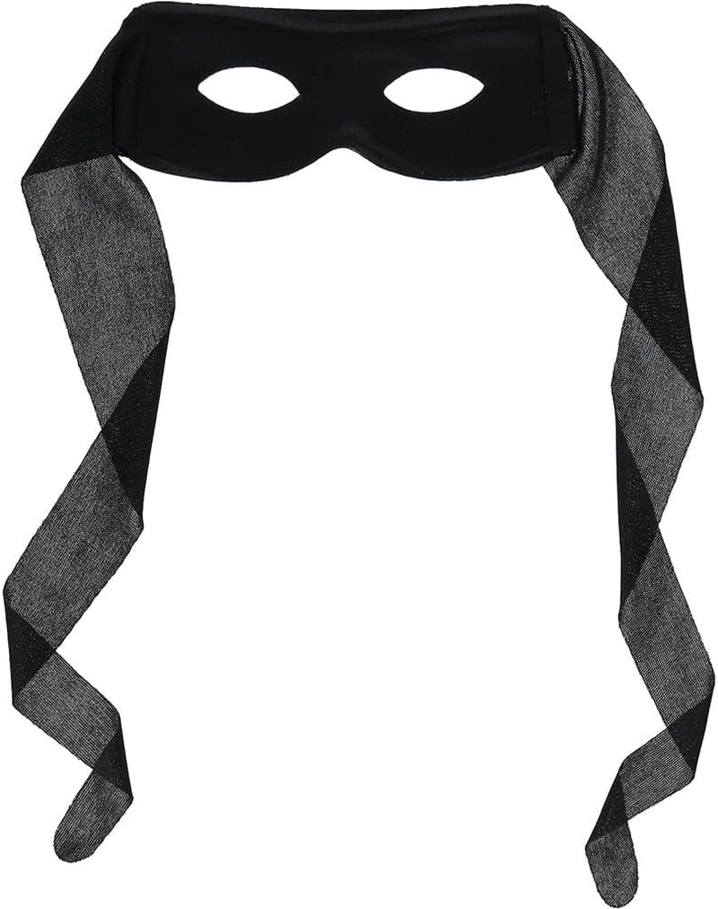 Bandit Mask Costume Accessory - One Size, Black - 1 Pc