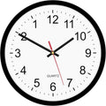 Foxtop Black Wall Clock Silent Non-Ticking 12 Inch Quartz Battery Operated round Analog Wall Clock for Classroom School Office Living Room Bedroom Home