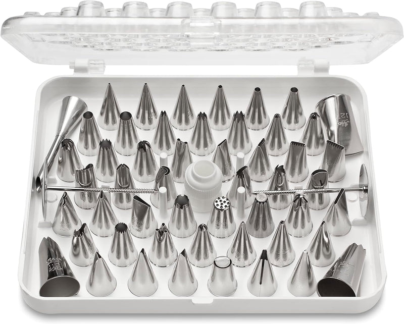 Ateco Cake, 783 55 Pc Decorating Tip Set, Silver