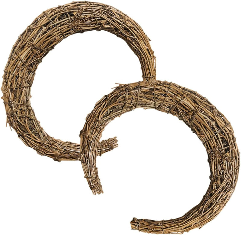 8 Pcs Rattan Garland Natural Rattan DIY Rattan Hoops DIY Flower Wreath Material Wire Wreath Frame DIY Wreath Frame DIY Rattan Wreath Handicrafts Rattan Ring DIY Wreath Accessory