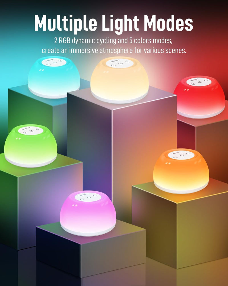 Bedside Lamps,10 Way Dimmable Small Lamp for Bedroom,1200Ma Rechargeable LED Lamp with Warm White Lights,Rgb Color Changing Night Light,Restaurant/Bedroom/Bar/Cafe Ambient Lighting (Warm White + RGB)