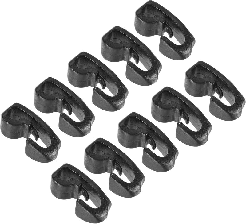 30 Pack Plastic Camping Hooks - Camping Hook Buckles Durable Tent Awning Hole Clip Accessories, Apply to Camping Hiking (4Mm, Black)