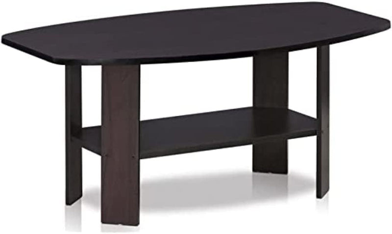 Table basse Furinno au design simple, pin ambré/noir