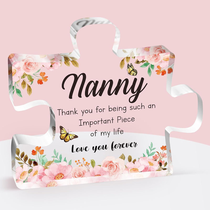 Gifts for Mom - Delicate Mom Birthday Gifts from Daughter Son - Engraved Acrylic Block Puzzle Piece 3.9 X 3.3 Inch - Mothers Day Birthday Christmas Gifts for Mom, Ideas