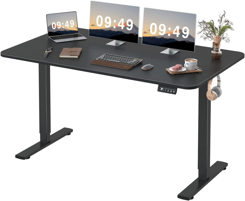 Furmax Office Standing Desk with Height Adjustable Metal Legs, Carbon