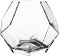 CYS EXCEL 7" Clear Glass Geometric Terrarium Bowl | Prism Honeycomb Plant Vase | Hexagon Design Candle Holder Container