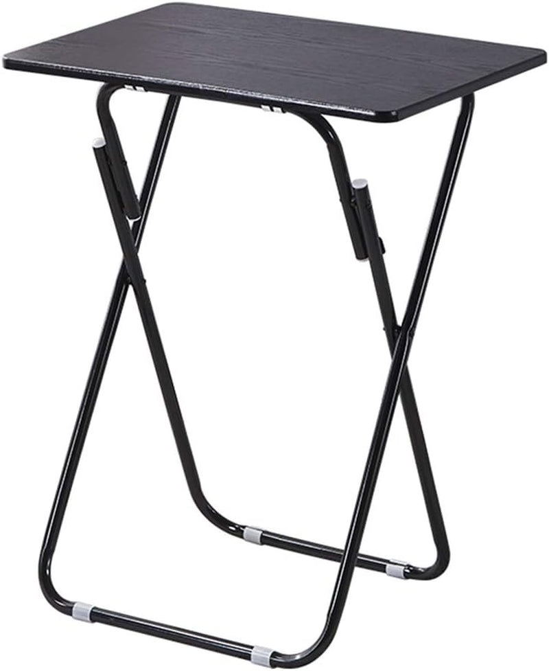 Black Foldable Desk, Multi-Purpose Simple Dining Table, Installation-Free Study Table, Movable Floor Laptop Table, Indoor and Outdoor, Saving Space