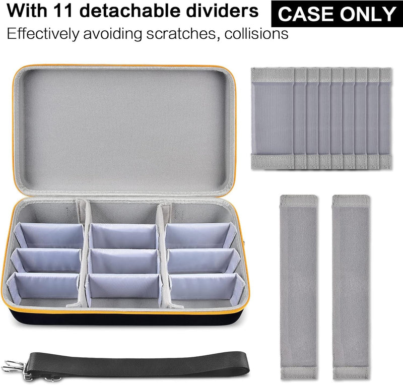 Extra Large Battery Storage Holder Case for DEWALT 20V/ 60V MAX XR &Charger, Tool Batteries Pack Container Carrier Box, Holds 20V 2.0/3.0/4.0/5.0/6.0/9.0-Ah Batteries, Adapter (Bag Only)