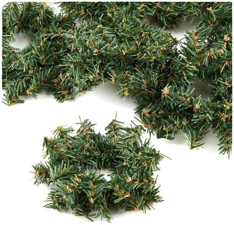 Factory Direct Craft Pack of 24 Mini Canadian Pine Wreaths - Small Artificial Pine Christmas Wreaths for DIY Ornaments, Taper Candle Rings and Holiday Decorations (3 Inch)