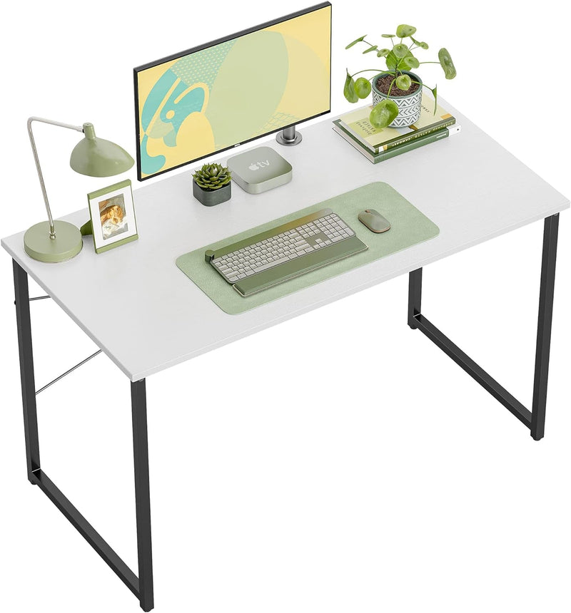 Cubiker Computer Desk, 32 Inch Small Home Office Desk for Small Spaces, Modern Simple Style for Home, Office, White