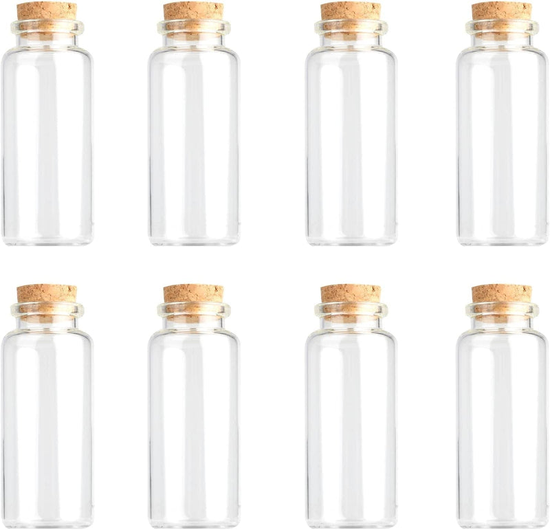 55Pcs 10Ml Small Glass Bottles with Cork，Essential Oil Storage Bottles（0.35 Oz-1.18X1.18 Inch） Home & Garden > Decor > Decorative Jars JIUYUE 55 1.06 oz/ 30 ml 