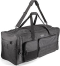 Fitdom 130L 36" Heavy Duty Extra Large Sports Gym Equipment Travel Duffle Bag W/Adjustable Shoulder Strap & 7 Compartments. Perfect for Soccer Baseball Basketball Hockey Football, Team Coaches & More