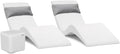 Aqua Outdoors - In-Pool Chaise Lounger - Pool & Sun Shelf Lounge Chair - Designed for Water Depths up to 9” - Compatible with All Pool Types - Poolside & Sun Deck Tanning - Set of 2 - Classic White