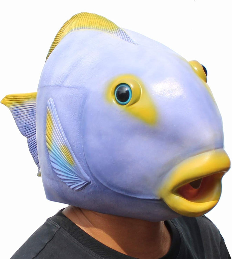 Animal Mask Fish Costume Mask Novelty Halloween Costume Party Latex Animal Head Mask (Tropical Fish)