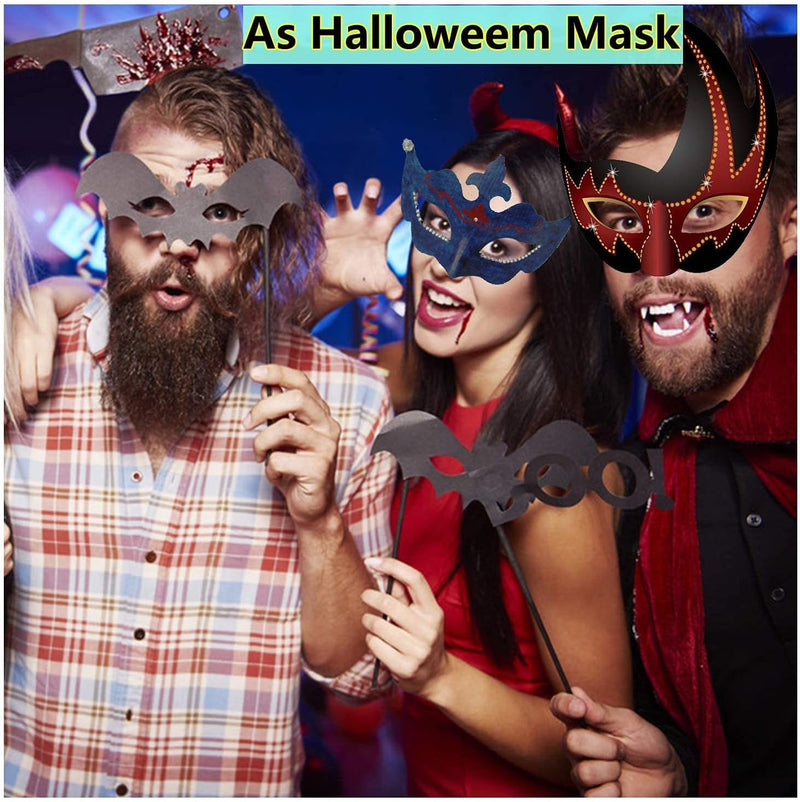 14 PCS DIY White Paper Half Face Masquerade Mask Craft Mardi Gras Mask Plain Mask Paintable Blank Halloween Party Mask