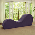 Avana Sleek Chaise Lounge for Yoga, Stretching, Relaxation-Made in the USA, 60D X 18W X 26H Inch, Ink Blue