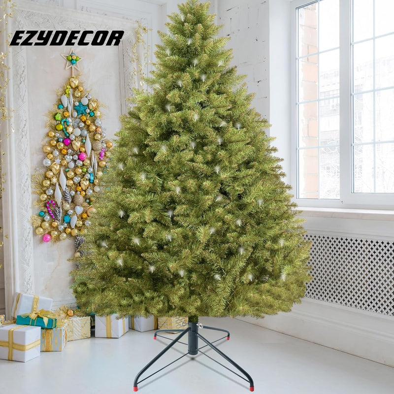 EZYDECOR Christmas Tree Stand for Artificial Trees 21.7" Tree Stand for Real Christmas Tree Metal Christmas Tree Base Replacement with Red Stand Foot Covers (55Cm)