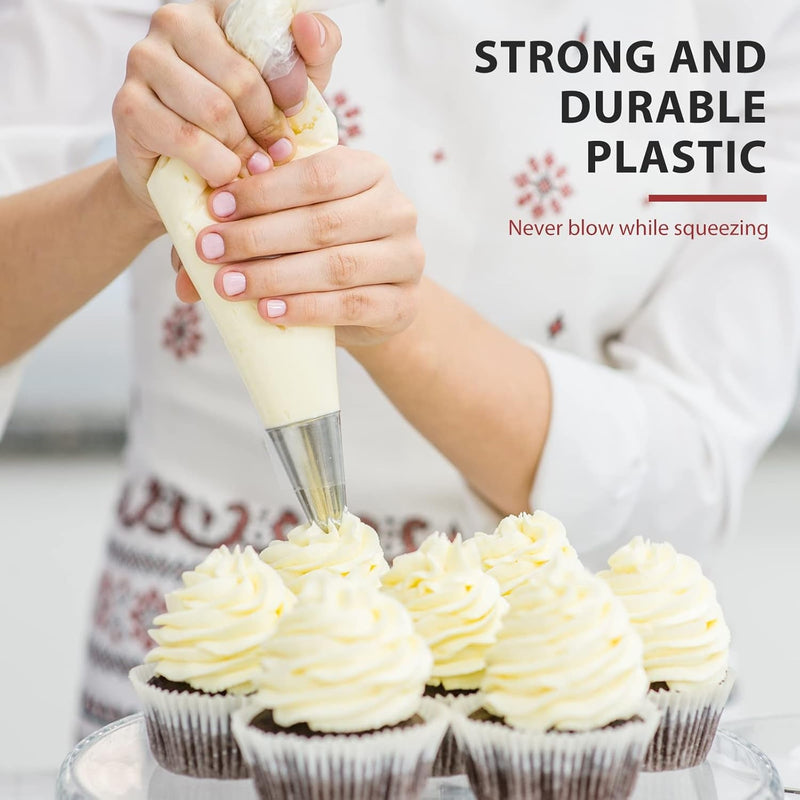 100Pcs Disposable Small Piping Bags 8 Inch, Mini Piping Bags, Pastry Piping Bags for Cream Frosting, Icing Bags for Cake and Dessert Decorations