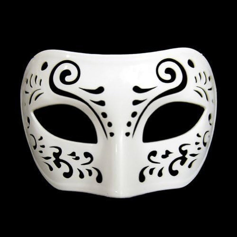 Dream Tale White Venetian Masquerade Mask - Mardi Gras Prom Party (STC12924)