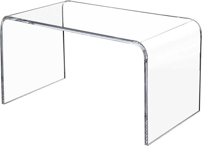 Acrylic Coffee Table, 32" L*16" W *16" H, 3/5" Thick Modern Waterfall Coffee Table for Living Room, Rectangle Lucite Coffee Table Acrylic Furniture Clear Coffee Table
