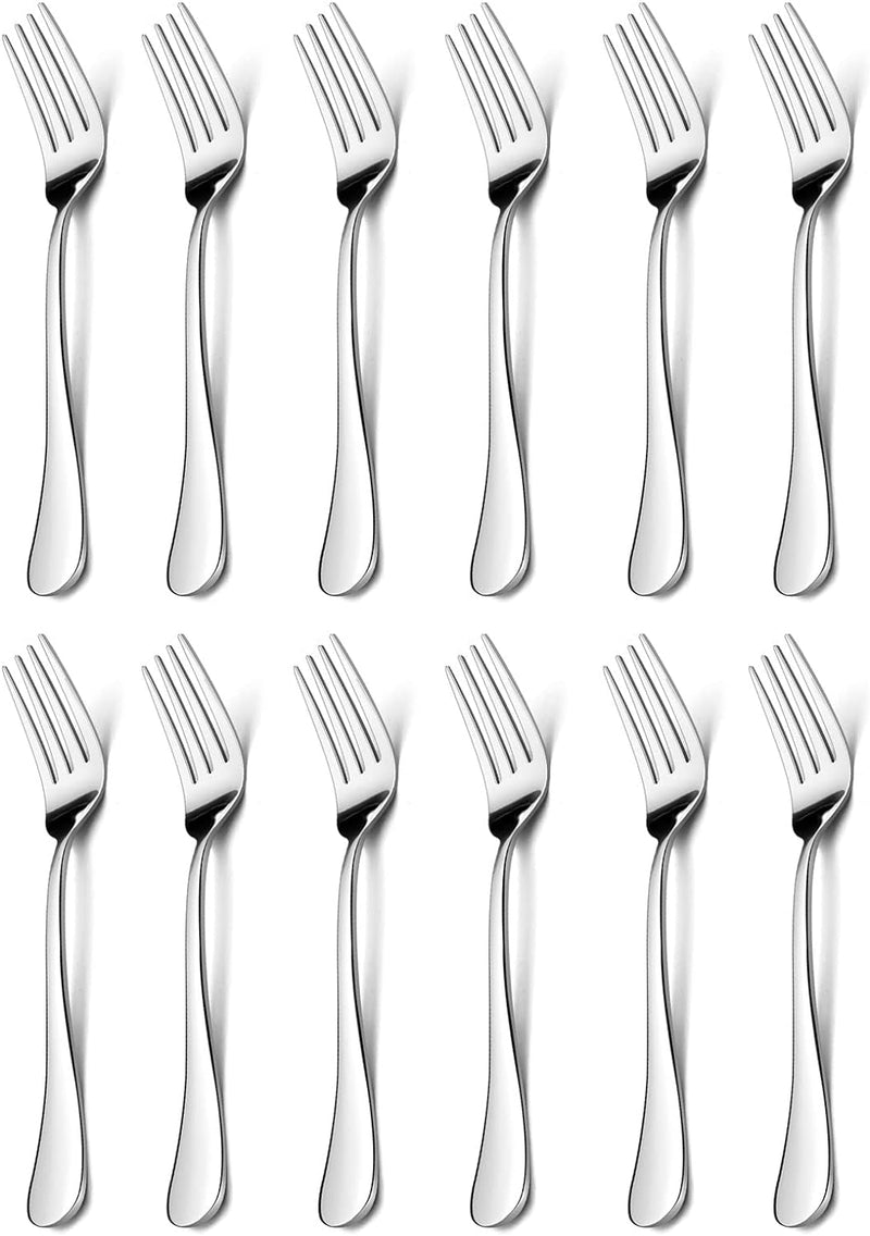 Dinner Forks, Haware 12-Pieces Stainless Steel Forks, Classic Elegant Design, Mirror Polished, Dishwasher Safe