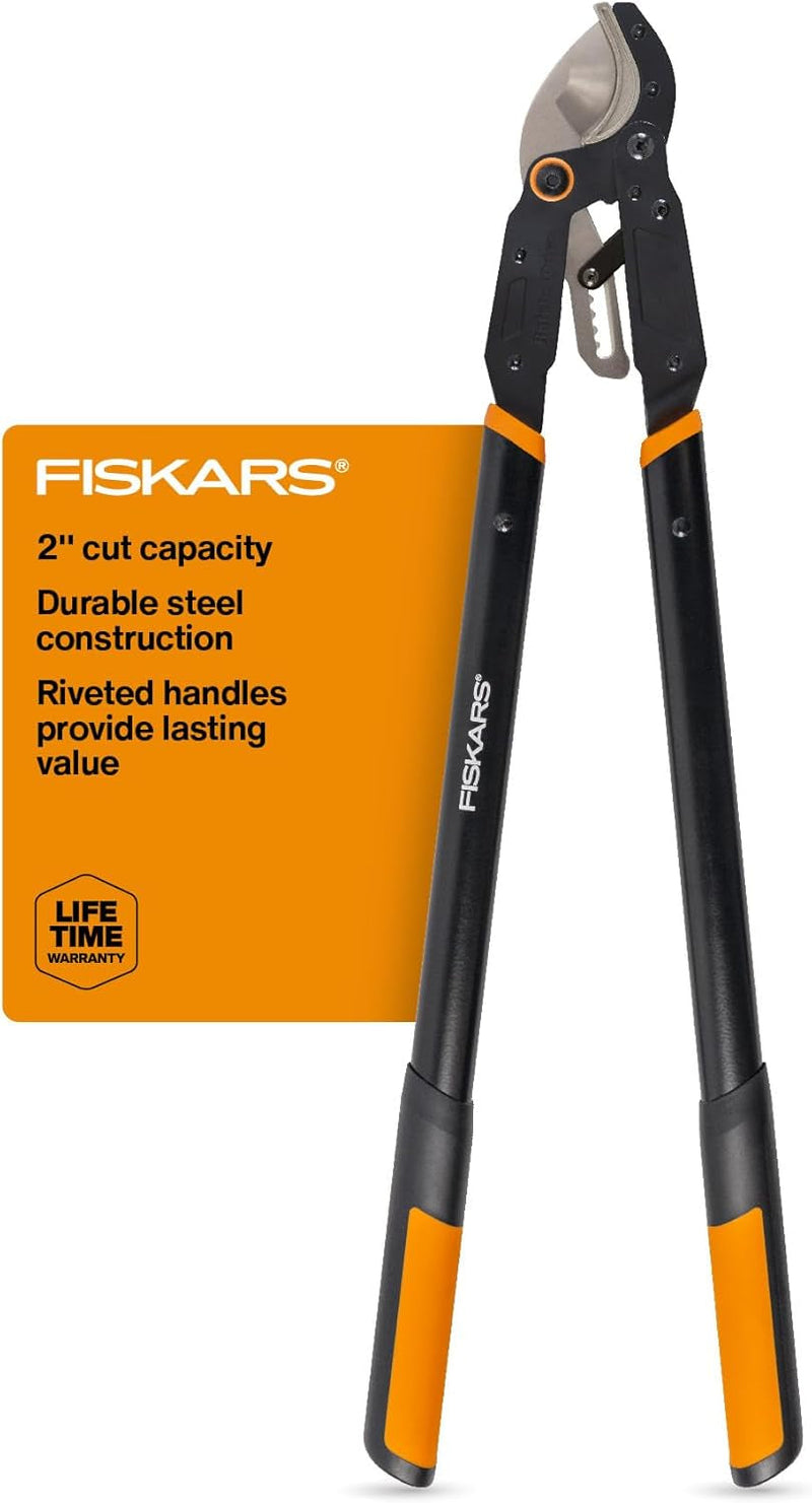 Fiskars 28" Loppers for Tree Trimming, Heavy Duty, Rust-Resistant Sharp Bypass Steel Blade Loppers, Branch Cutter up to 1.5" Diameter Cut Capacity, Shock-Absorbing Handle, Garden Tools