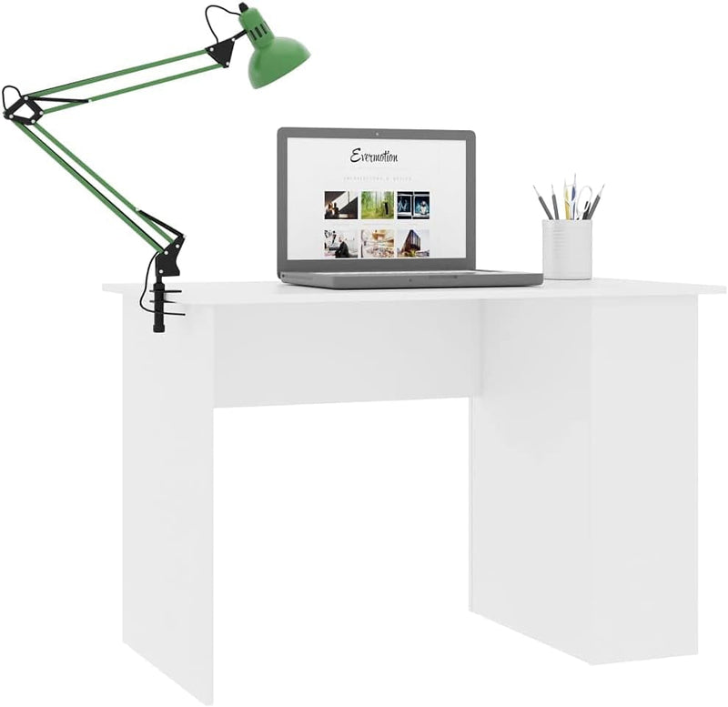 Home Office Desk Study Writing Computer Desk with Shelves, Modern Simple Style PC Desk Laptop Study Table Workstation for Home Office,White 43.3"X23.6"X28.7" Chipboard