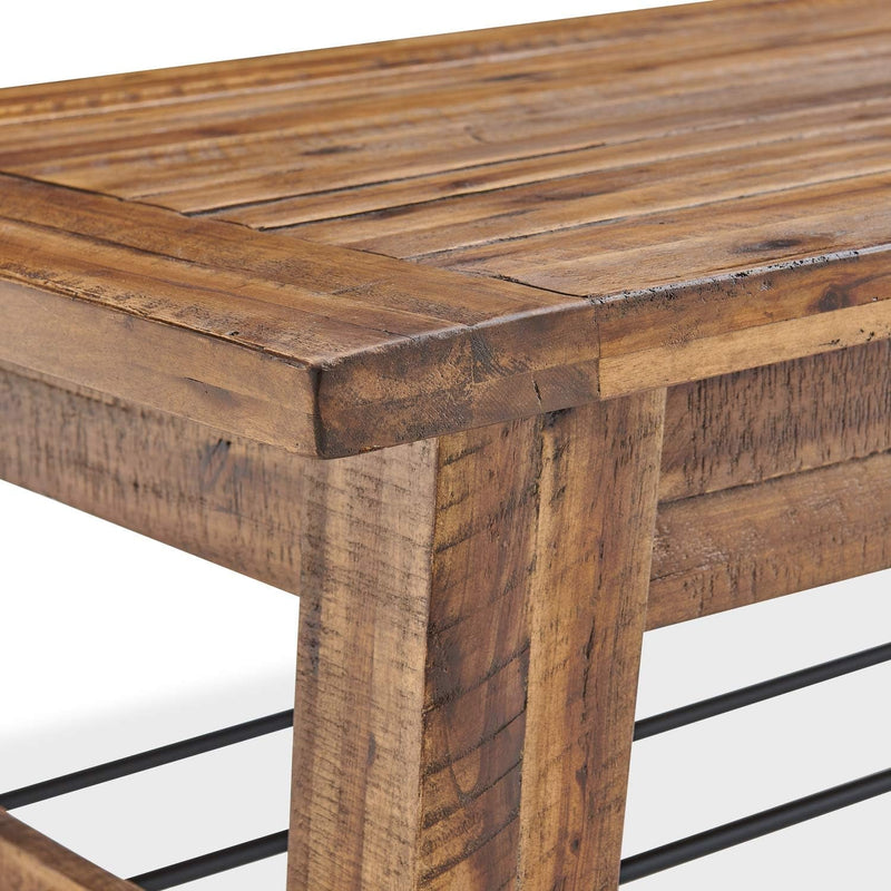Alaterre Furniture Durango 48" L Industrial Wood Coffee Table
