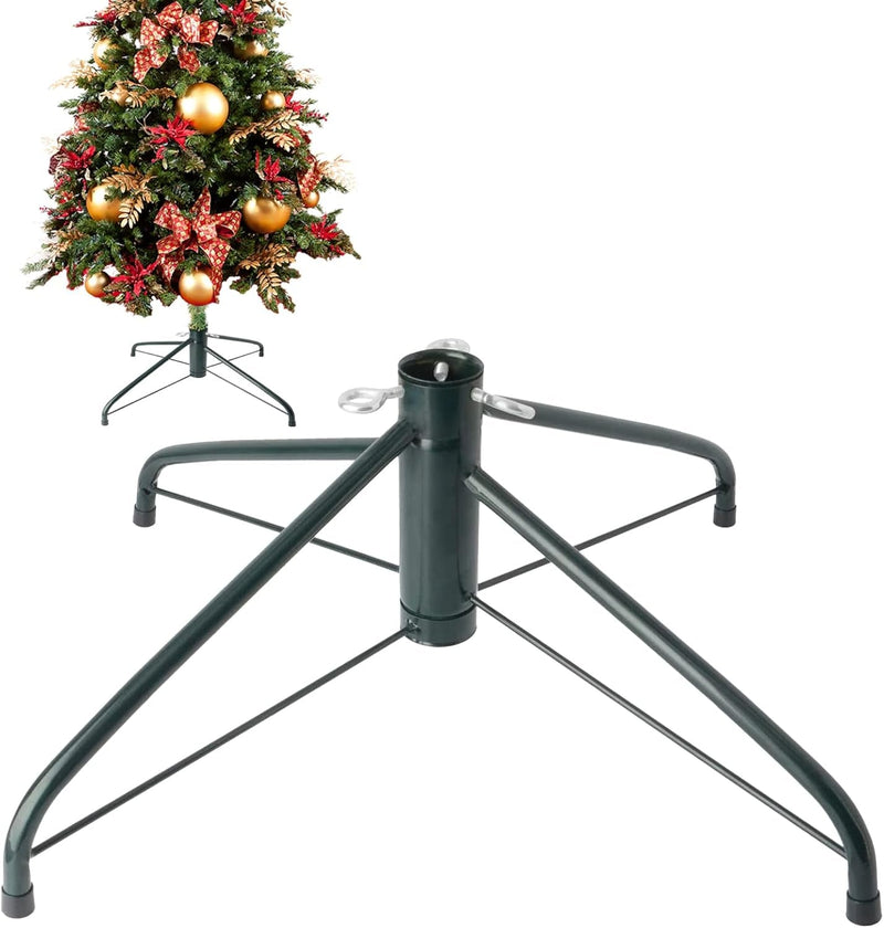 EZYDECOR 20.5 Inch Green Iron Christmas Tree Stand for Artificial Trees, 52Cm Length